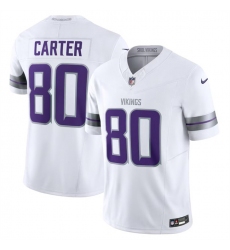 Youth Minnesota Vikings 80 Cris Carter White F U S E  Winter Warrior Limited Stitched Jersey