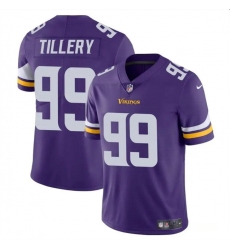 Youth Minnesota Vikings 99 Jerry Tillery Purple Vapor Untouchable Limited Stitched Jersey