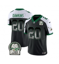 Men Philadelphia Eagles 20 Brian Dawkins Black White 2023 F U S E  Throwback Vapor Untouchable Limited Stitched Football Jersey