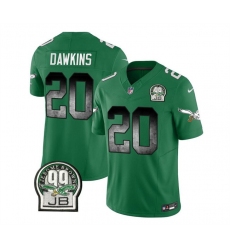 Men Philadelphia Eagles 20 Brian Dawkins Green 2023 F U S E  Throwback Vapor Untouchable Limited Stitched Football Jersey