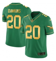 Men Philadelphia Eagles 20 Brian Dawkins Green Gold Vapor Untouchable Limited Stitched Jersey