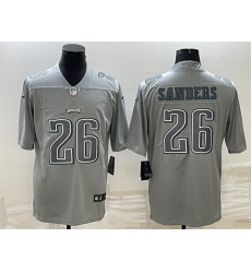 Men Philadelphia Eagles 26 Miles Sanders Gray Atmosphere Fashion Stitched Jersey