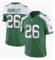 Men Philadelphia Eagles 26 Saquon Barkley Green White 2023 F U S E Throwback Vapor Untouchable Limited Stitched Football Jersey