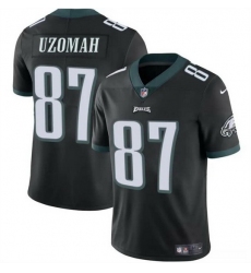 Men Philadelphia Eagles 87 C J  Uzomah Black Vapor Untouchable Limited Stitched Football Jersey