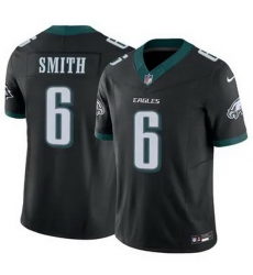 Men Philadelphia Eagles DeVonta Smith #6 Black F U S E Stitched NFL Jersey