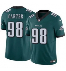 Men Philadelphia Eagles Jalen Carter #98 Green F U S E Stitched NFL Jersey