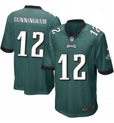 Mens Nike Philadelphia Eagles 12 Randall Cunningham Game Midnight Green Team Color NFL Jersey