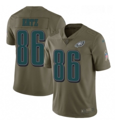 Mens Nike Philadelphia Eagles 86 Zach Ertz Limited Olive 2017 Salute to Service NFL Jersey