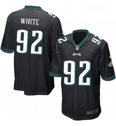 Mens Nike Philadelphia Eagles 92 Reggie White Game Black Alternate NFL Jersey