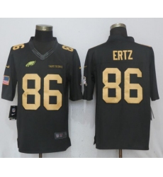 Nike Eagles #86 Zach Ertz Anthracite Gold Salute To Service Limited Jersey