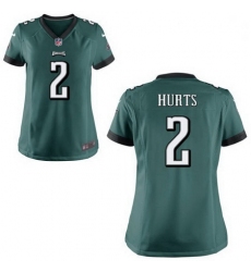 Women Nike Eagles 2 Jalen Hurts Green Vapor Limited Stitched NFL Jersey