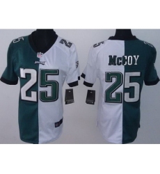 Women Nike Philadelphia Eagles 25 LeSean McCoy White Green Split NFL Jerseys