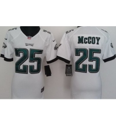 Women Nike Philadelphia Eagles #25 LeSean McCoy White Nike NFL Jerseys