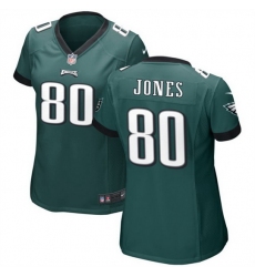 Women Philadelphia Eagles 80 Julio Jones Green Stitched Football Jersey  Run Small