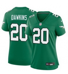 Women Philadelphia Eagles Brian Dawkins #20 Green Vapor Limited Stitched NFL Jersey