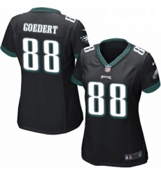 Womens Nike Philadelphia Eagles 88 Dallas Goedert Game Black Alternate NFL Jersey