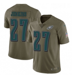 Youth Nike Philadelphia Eagles 27 Malcolm Jenkins Limited Olive 2017 Salute to Service NFL Jersey