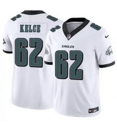 Youth Philadelphia Eagles Jason Kelce #62 White F U S E Stitched NFL Jersey