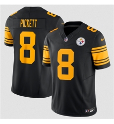 Men Pittsburgh Steelers 8 Kenny Pickett Black 2023 F U S E  Color Rush Limited Jersey