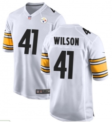 Men Pittsburgh Steelers Payton Wilson #41 White 2023 F U S E Vapor Untouchable Limited Stitched Football Jersey