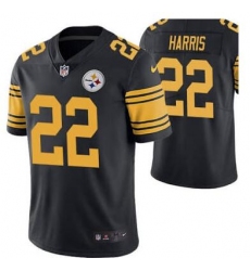 Men Pittsburgh Steelres Najee Harris 22 Black Rush Limited Jersey