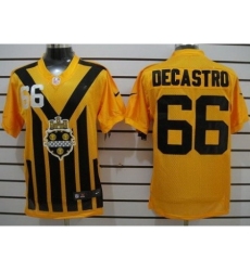 Nike Pittsburgh Steelers 66 David DeCastro Yellow 1933s Throwback Elite NFL Jersey