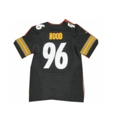 Nike Pittsburgh Steelers 96 Evander Hood Black Elite NFL Jersey