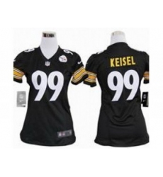 Nike Women NFL Pittsburgh Steelers #99 Keisel Black Jerseys