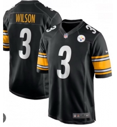 Youth Nike Russell Wilson #3 Black Pittsburgh Steelers Stitched Jersey