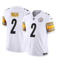 Youth Pittsburgh Steelers 2 Justin Fields White 2023 F U S E  Vapor Untouchable Limited Stitched Football Jersey