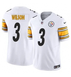 Youth Pittsburgh Steelers 3 Russell Wilson White F U S E Vapor Untouchable Limited Football Stitched Jersey