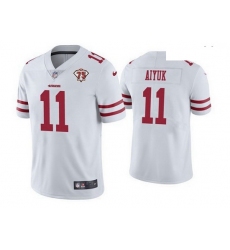 Men Nike San Francisco 49ers 11 Brandon Aiyuk White 75th Anniversary Vapor Untouchable Limited Jersey