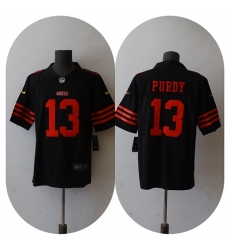 Men San Francisco 49ers 13 Brock Purdy Black Vapor Untouchable Limited Stitched Football Jersey