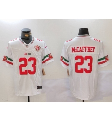 Men San Francisco 49ers 23 Christian McCaffrey White F U S E  Mexico Faithful To The Bay Patch Vapor Limited Stitched Football Jersey 2