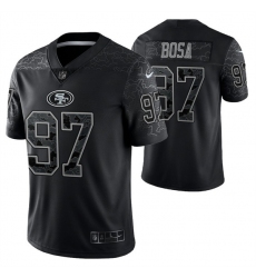 Men San Francisco 49ers 97 Nick Bosa Black Reflective Limited Stitched Football Jersey