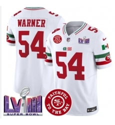 Men San Francisco 49ers Fred Warner #54 White F U S E Mexico Vapor Limited Stitched Football Jersey