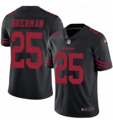 Mens Nike San Francisco 49ers 25 Richard Sherman Limited Black Rush Vapor Untouchable NFL Jersey