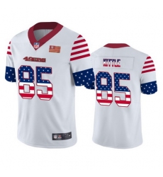 Nike 49ers 85 George Kittle White USA Flag Fashion Limited Jersey