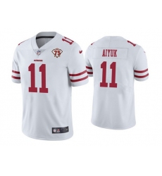 Nike San Francisco 49ers 11 Brandon Aiyuk White 75th Anniversary Vapor Untouchable Limited Jersey