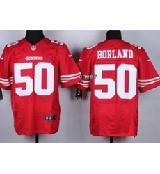 Nike San Francisco 49ers 50 Chris Borland Red Elite NFL Jersey