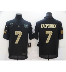 Nike San Francisco 49ers 7 Colin Kaepernick Black Camo 2020 Salute To Service Limited Jersey