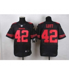 nike nfl jerseys san francisco 49ers 42 ronnie lott black[Elite]