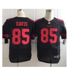 nike nfl jerseys san francisco 49ers 85 davis black[Elite]