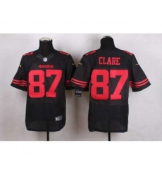 nike nfl jerseys san francisco 49ers 87 clare black[Elite]