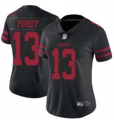 Women San Francisco 49ers 13 Brock Purdy New Black 2023 F U S E Stitched Football Jersey