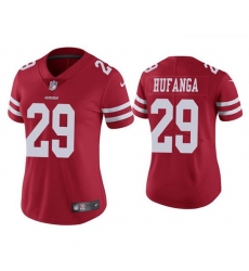 Women San Francisco 49ers 29 Talanoa Hufanga Red Jersey