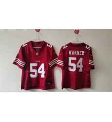 Women San Francisco 49ers 54 Fred Warner Red F U S E Vapor Untouchable Stitched Jersey