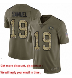 49ers 19 Deebo Samuel Olive Camo Youth Stitched Football Limited 2017 Salute to Service Jersey