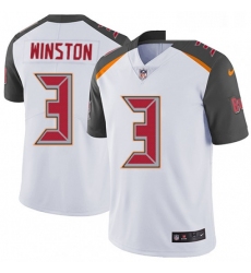 Mens Nike Tampa Bay Buccaneers 3 Jameis Winston White Vapor Untouchable Limited Player NFL Jersey