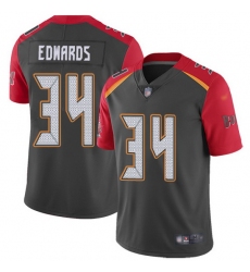 Nike Buccaneers 34 Mike Edwards Gray Men Stitched NFL Limited Inverted Legend Jersey